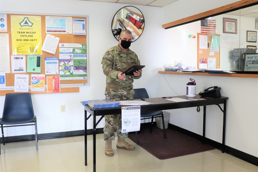 COVID-19 vaccinations under way at Fort McCoy; process to be ongoing