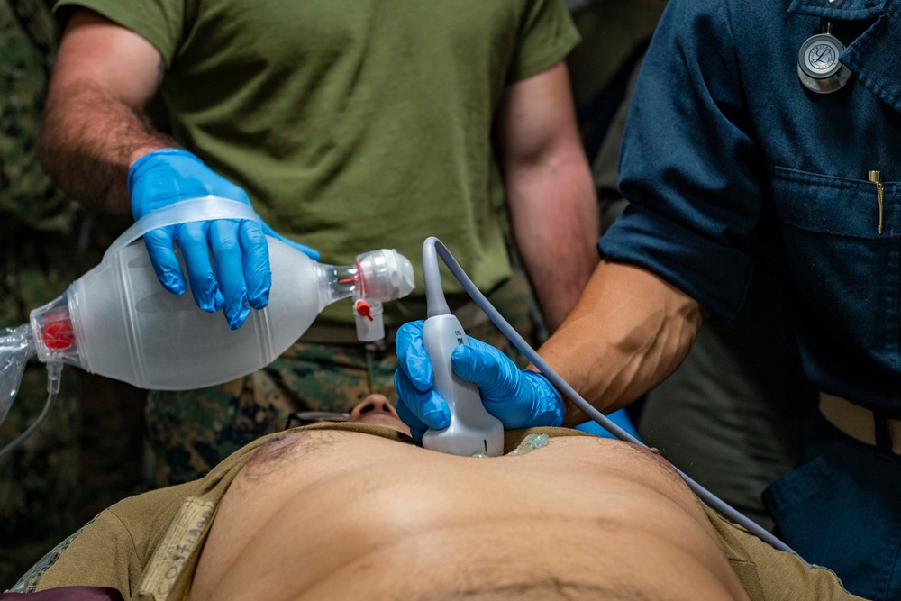 Sailors aboard USS Makin Island conduct mass casualty training event