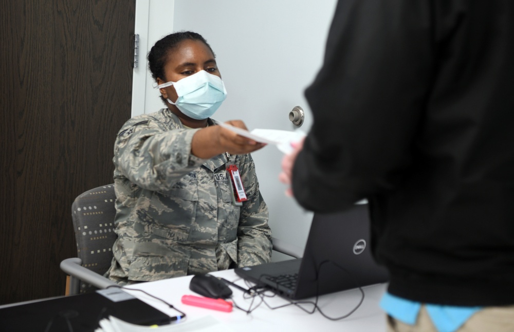 Robins administers COVID vaccine second doses