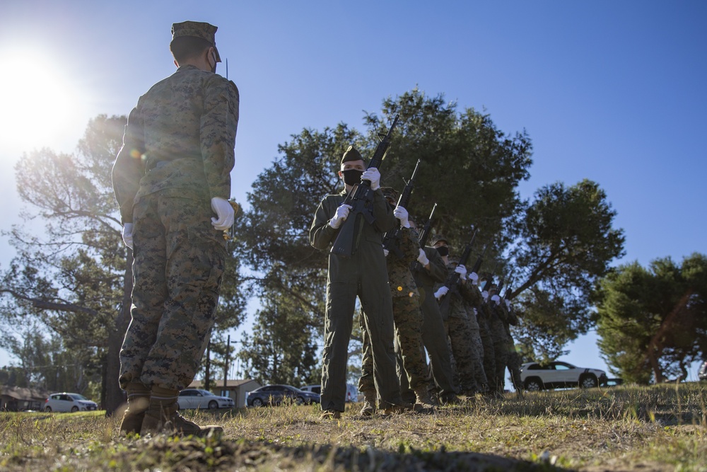 Marines prepare for Reagan wreath laying ceremony