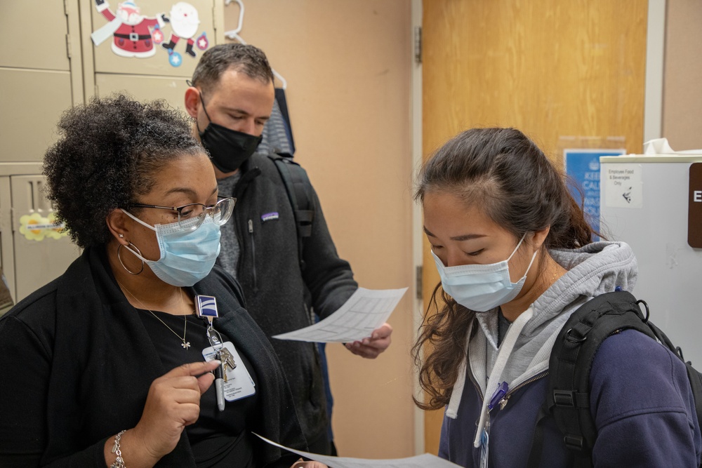 Navy Medical Personnel Shadow Their Assigned Nurse Managers at Hendrick Medical Center