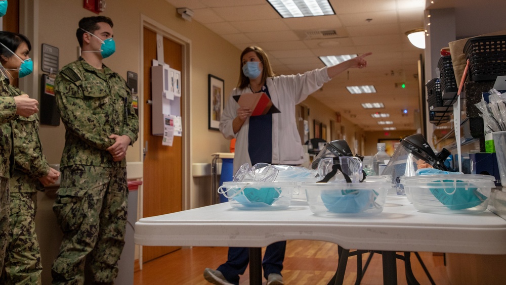 Navy Medical Personnel Shadow Their Assigned Nurse Managers at Hendrick Medical Center