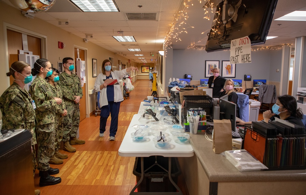 Navy Medical Personnel Shadow Their Assigned Nurse Managers at Hendrick Medical Center