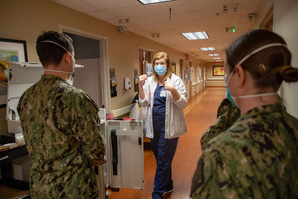 Navy Medical Personnel Shadow Their Assigned Nurse Managers at Hendrick Medical Center