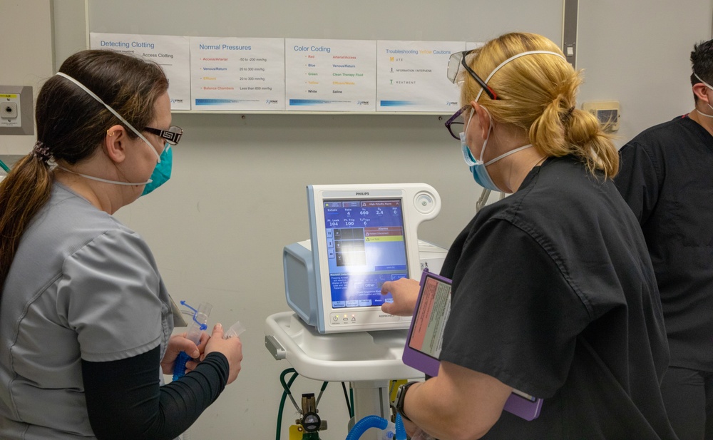 Navy Medical Personnel Receive Training on The V60 Plus Ventilator at Hendrick Medical Center