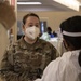 Maj. Becky Bautch is interviewed at The Los Angeles County University of Southern California Medical Center Intensive Care Unit