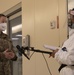 Maj. Becky Bautch is interviewed at The Los Angeles County University of Southern California Medical Center Intensive Care Unit
