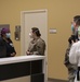 Maj. Becky Bautch is interviewed at The Los Angeles County University of Southern California Medical Center Intensive Care Unit