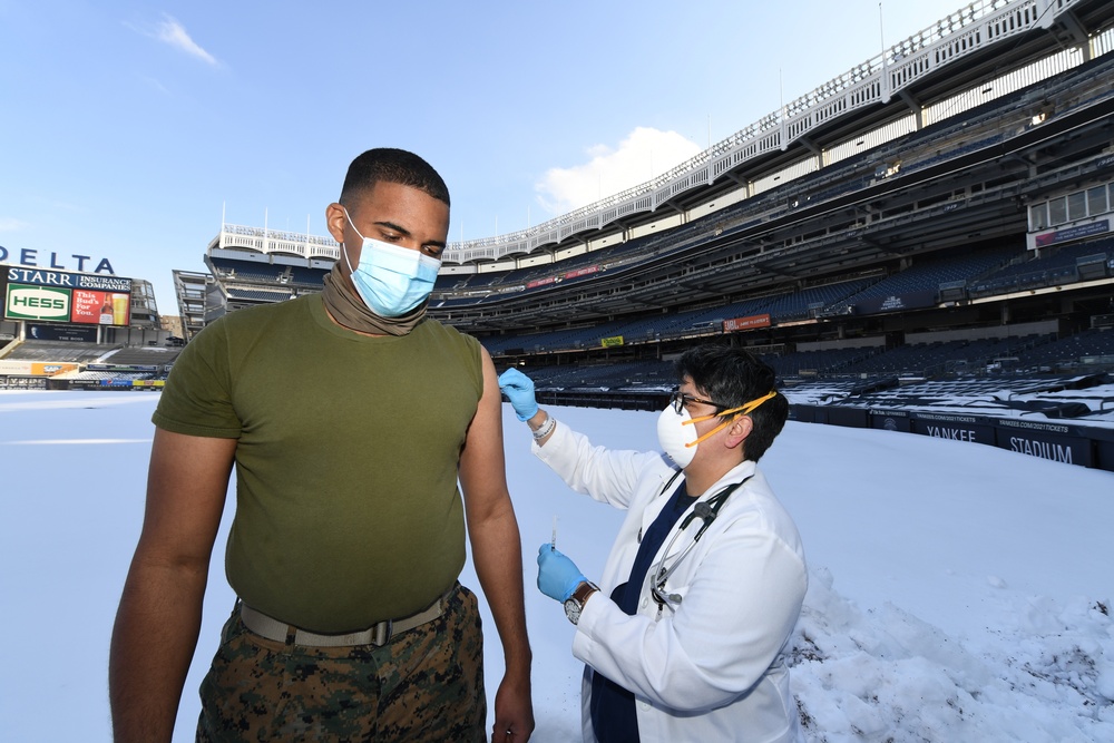 New York National Guard Supports COVID-19 Response at Yankee Stadium