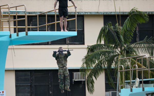 Combat water survival testing