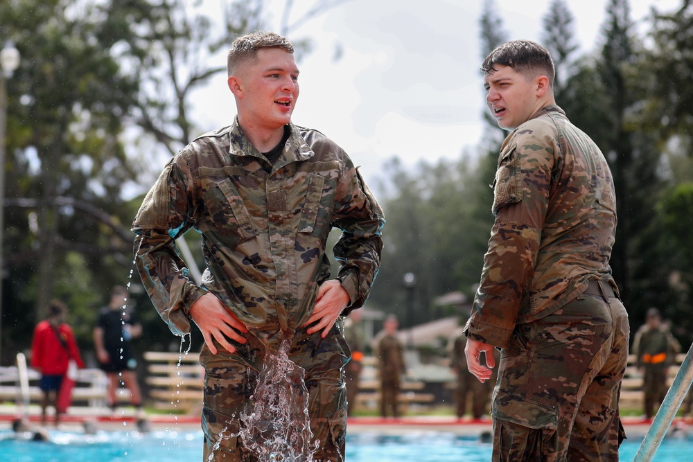 Combat water survival testing