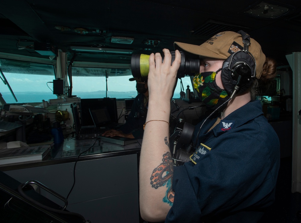 USS Nimitz Transits Strait Of Malacca