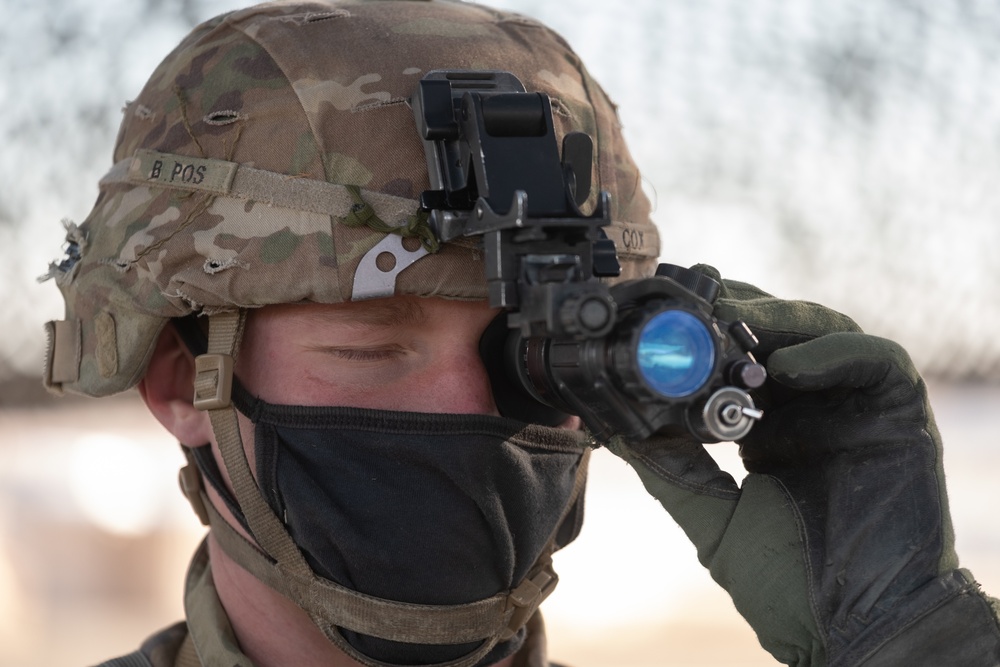 Soldier using PVS-14 NVG