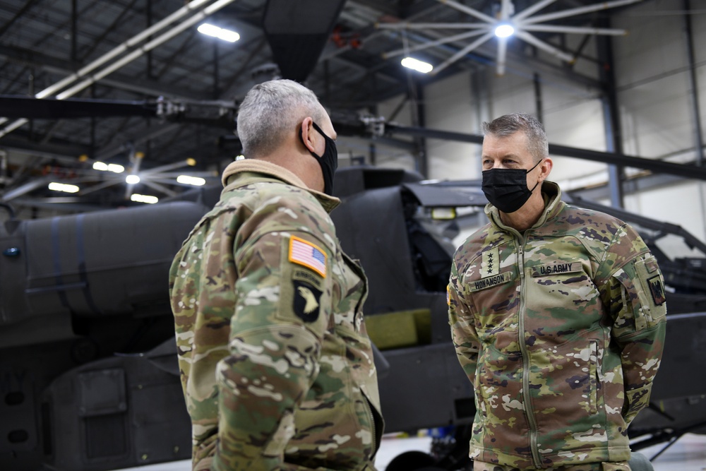 Gen. Hokanson 1-130th Attack Recon Battalion visit