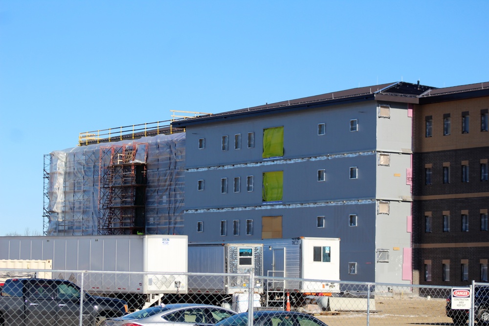 Construction of new, modern barracks building continues at Fort McCoy