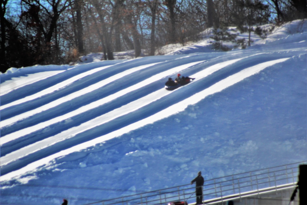 January 2021 snowtubing fun at Whitetail Ridge Ski Area at Fort McCoy
