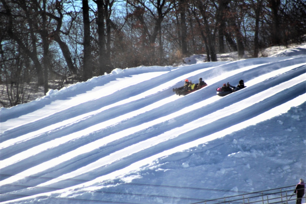 January 2021 snowtubing fun at Whitetail Ridge Ski Area at Fort McCoy