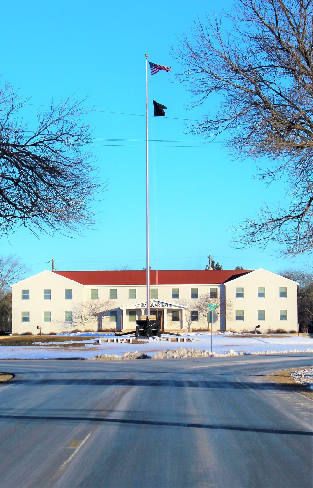 American Flag and Fort McCoy