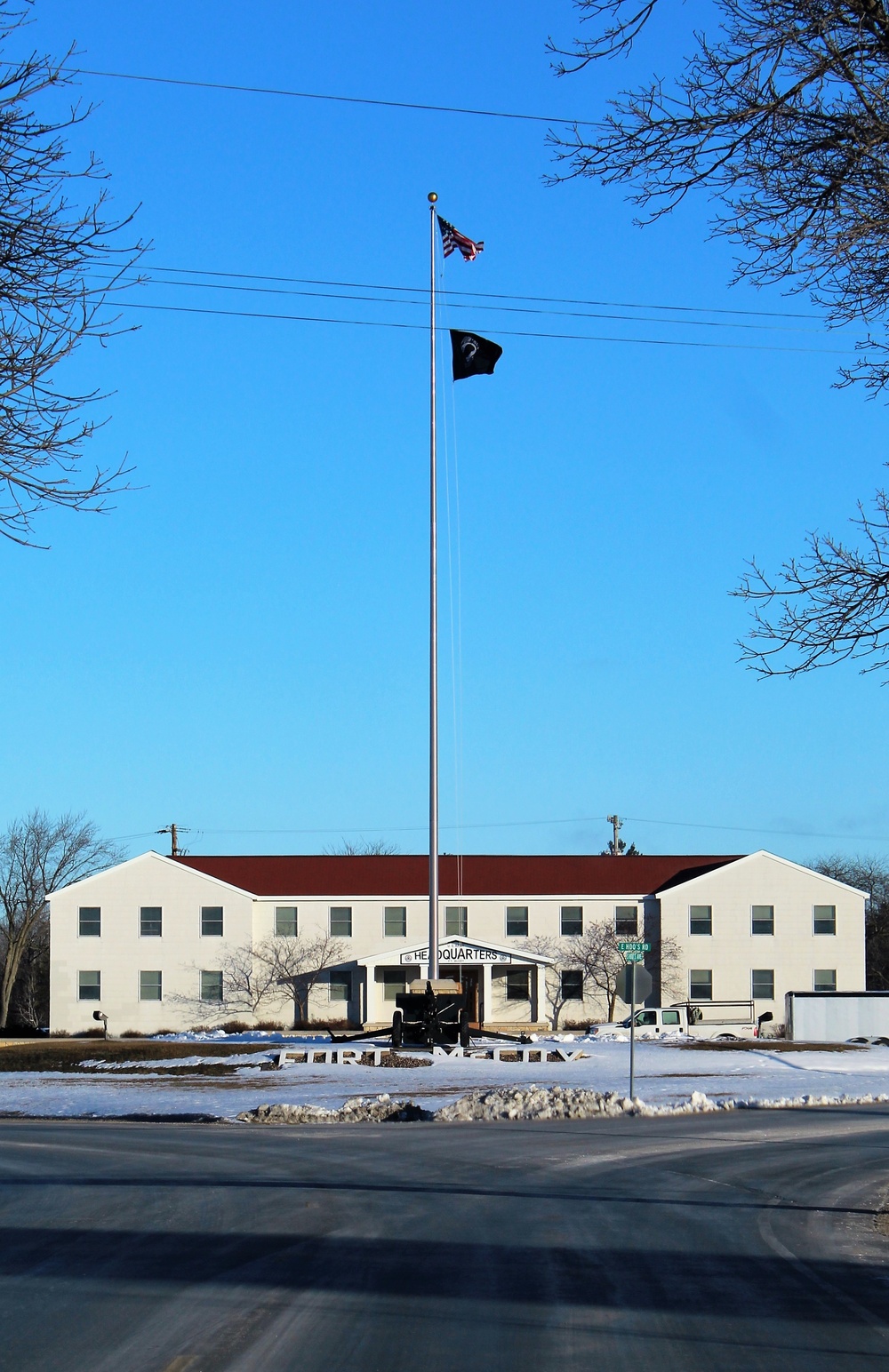 American Flag and Fort McCoy