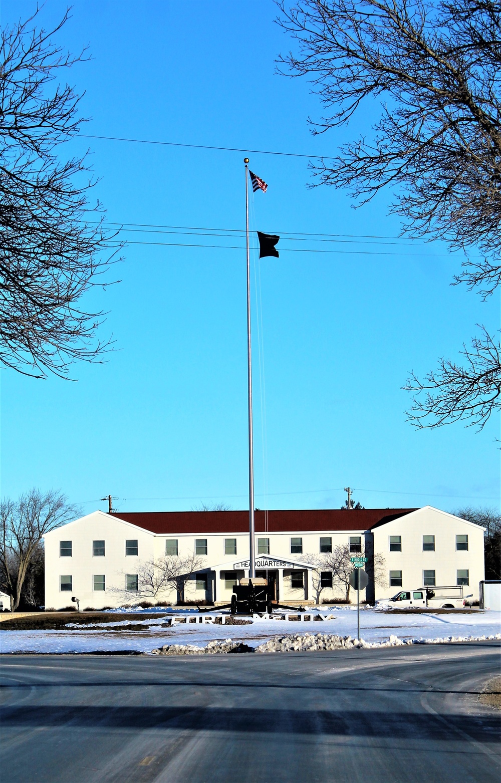 American Flag and Fort McCoy