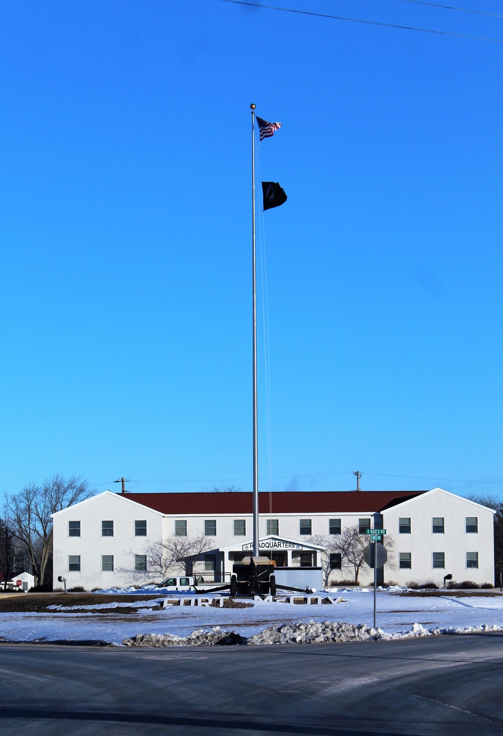 American Flag and Fort McCoy