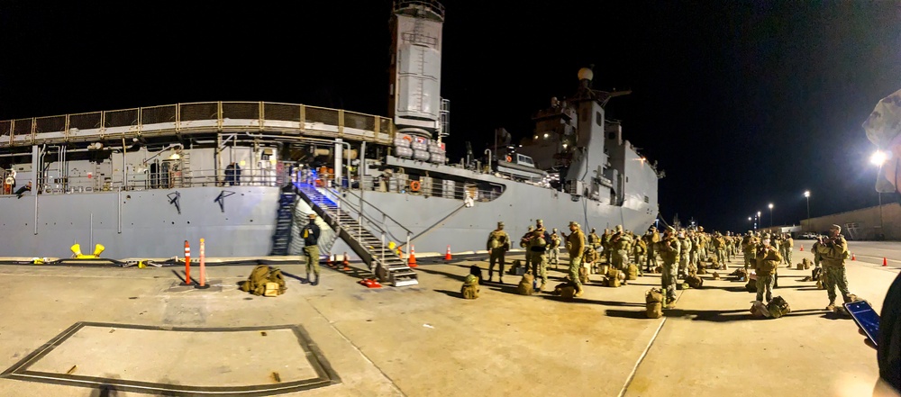 Departure aboard USS Pearl Harbor, Exercise TURNING POINT