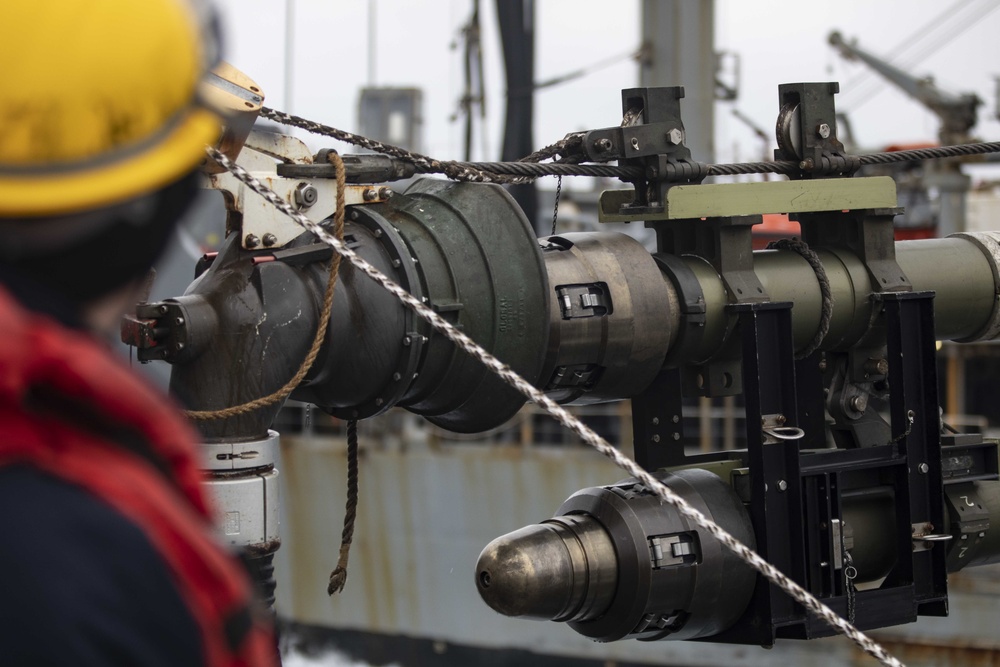 USS Porter RAS with USNS Laramie in Black Sea