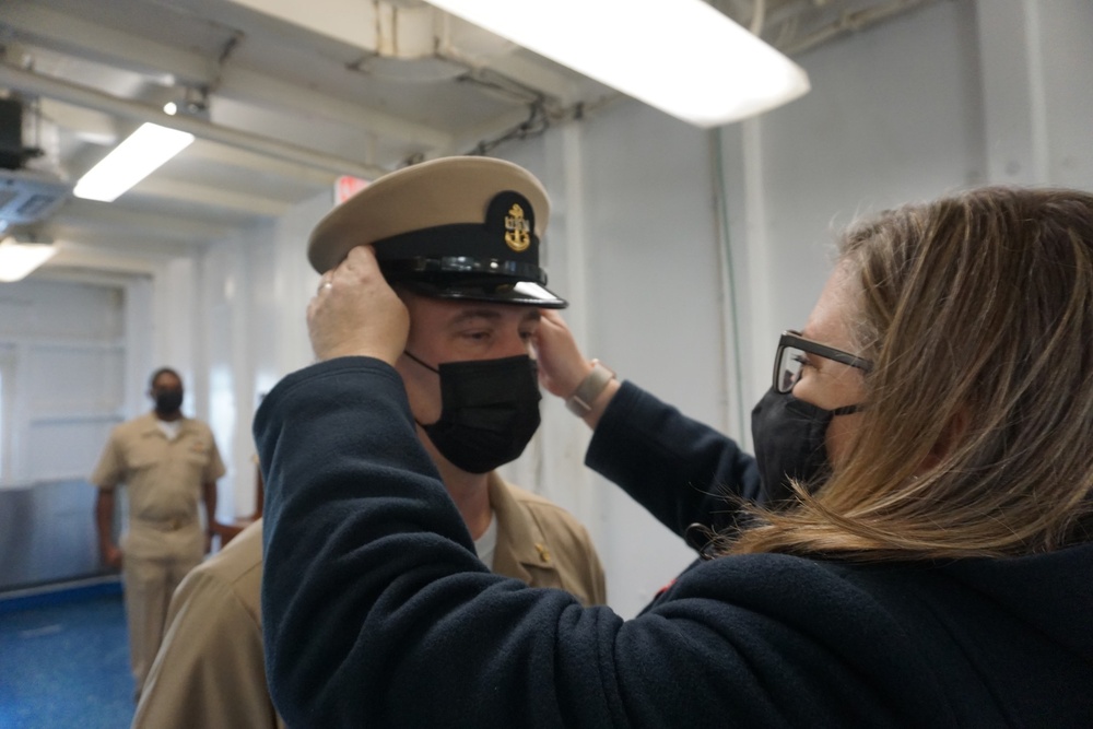 Chief Petty Officer Pinning Ceremony on USS Ramage