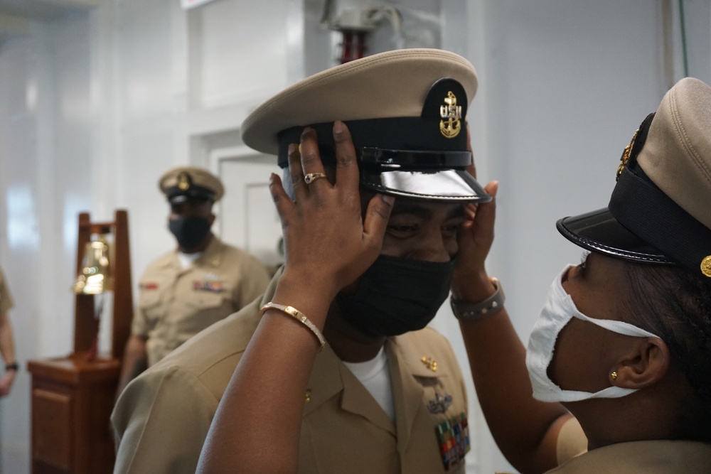 Chief Petty Officer Pinning Ceremony on USS Ramage