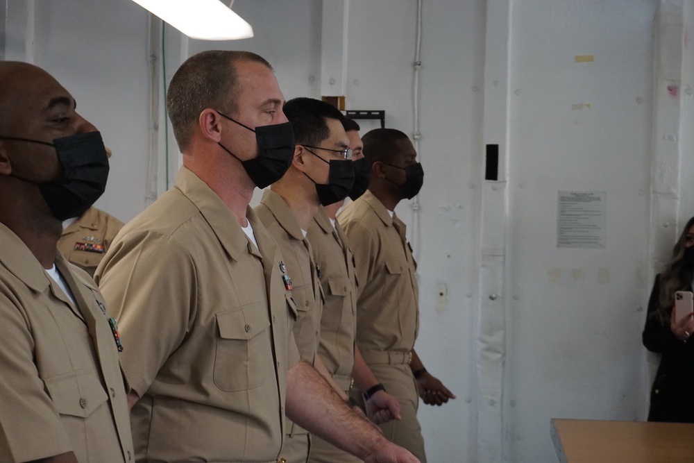 Chief Petty Officer Pinning Ceremony on USS Ramage