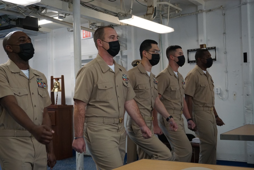 Chief Petty Officer Pinning Ceremony on USS Ramage