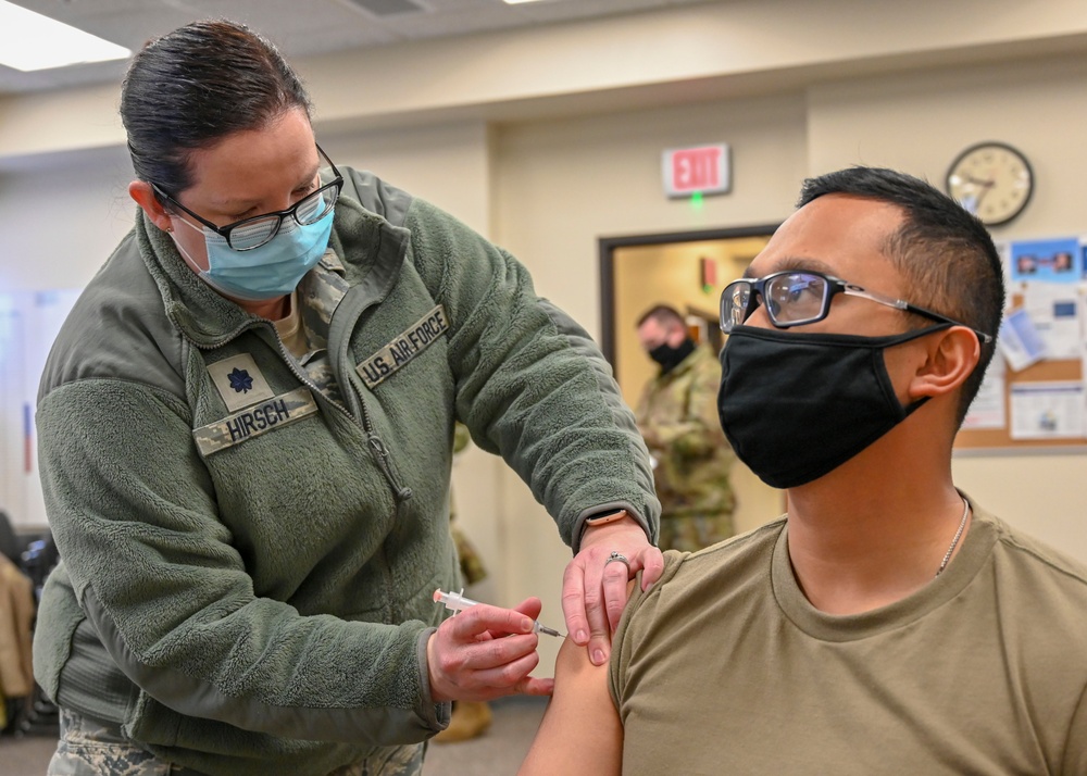 114th Medical Group Administers voluntary COVID-19 Vaccine to fellow Airmen
