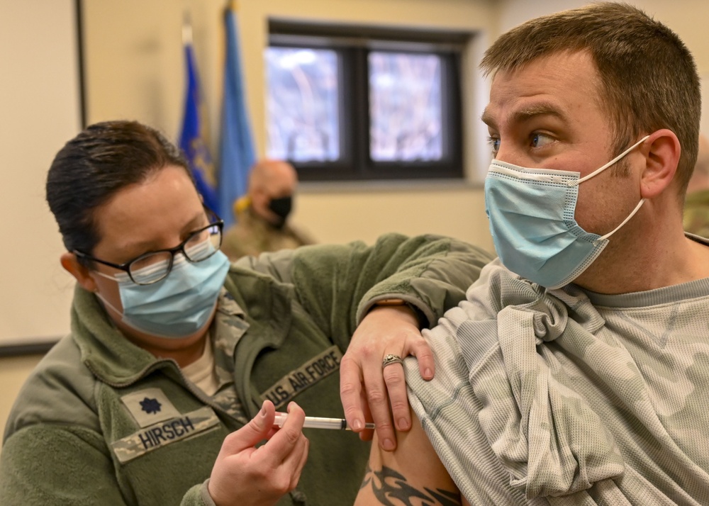 114th Medical Group Administers voluntary COVID-19 Vaccine to fellow Airmen