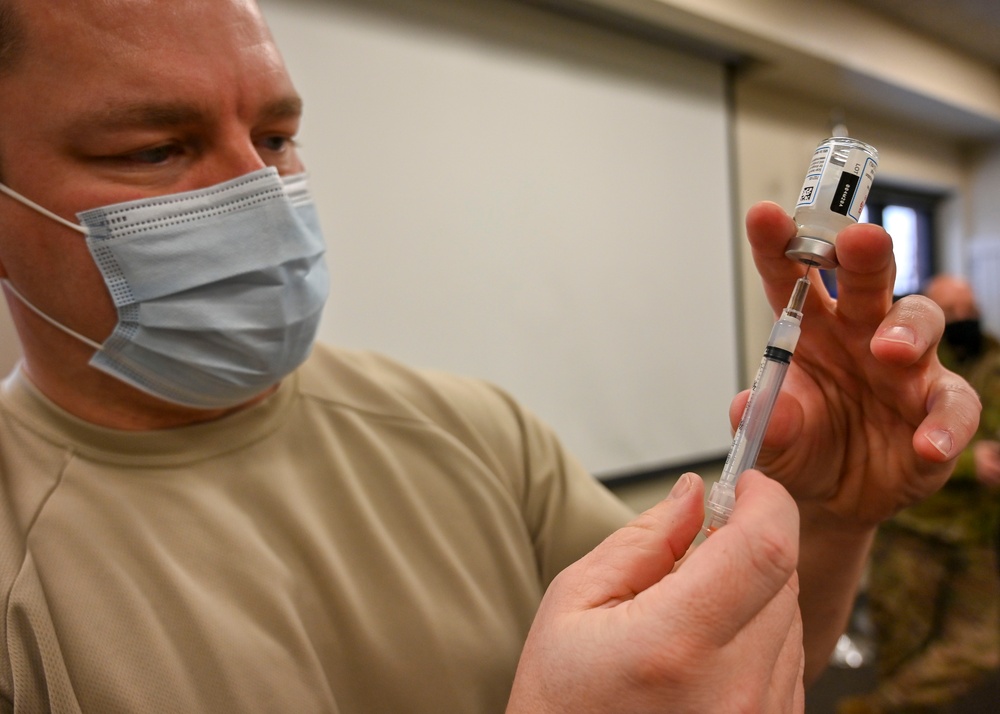 114th Medical Group Administers voluntary COVID-19 Vaccine to fellow Airmen