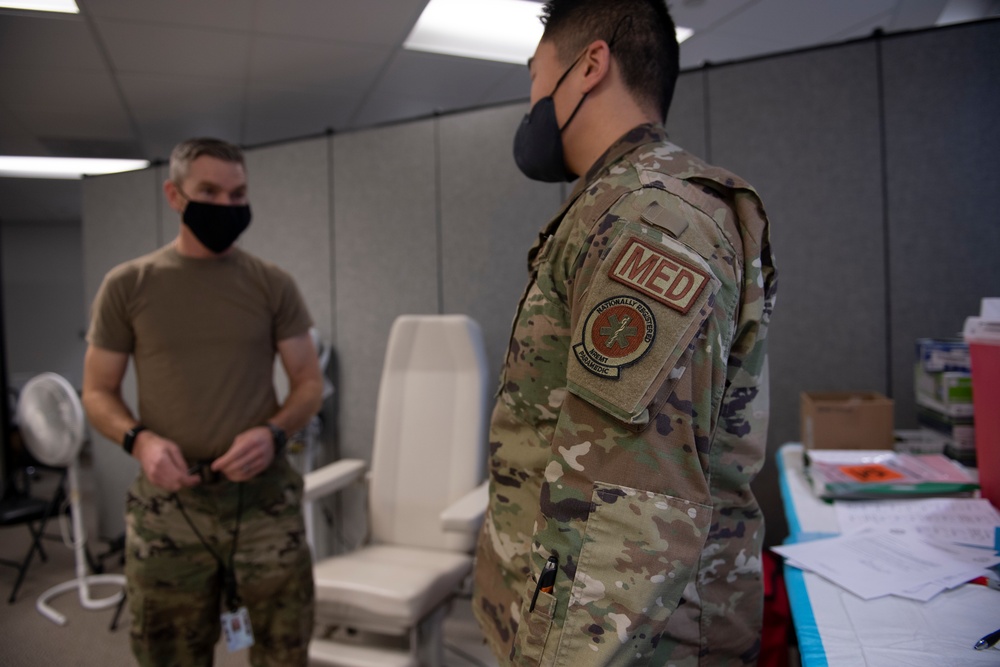 Col. Smith Receives the Second COVID Vaccine Shot