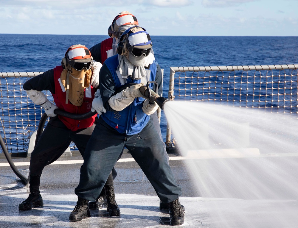 Sailors Conduct Fire Drill