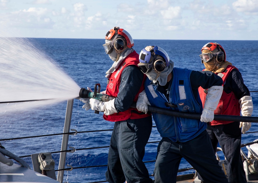 Sailors Conduct Fire Drill