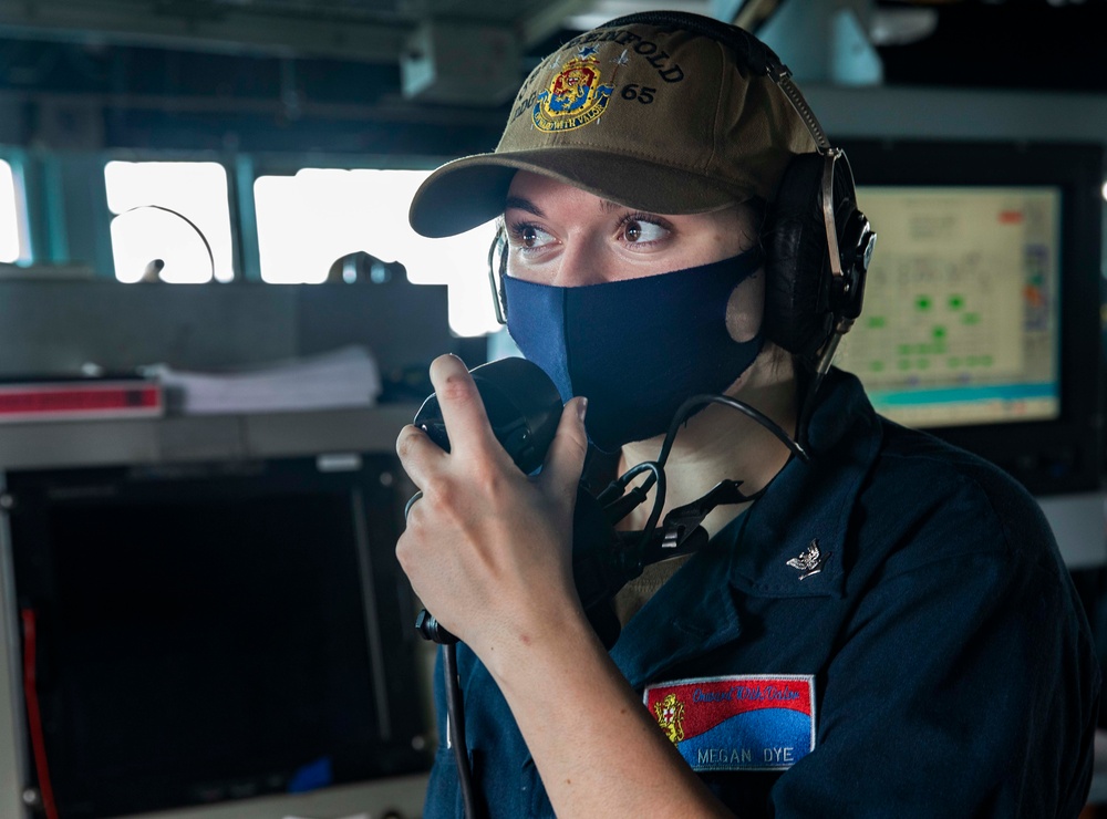 Sailor Conduct Replenishment at Sea