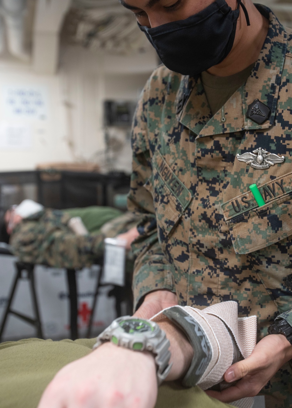 15th MEU Marines, Sailors rehearse mass casualty procedures aboard USS San Diego