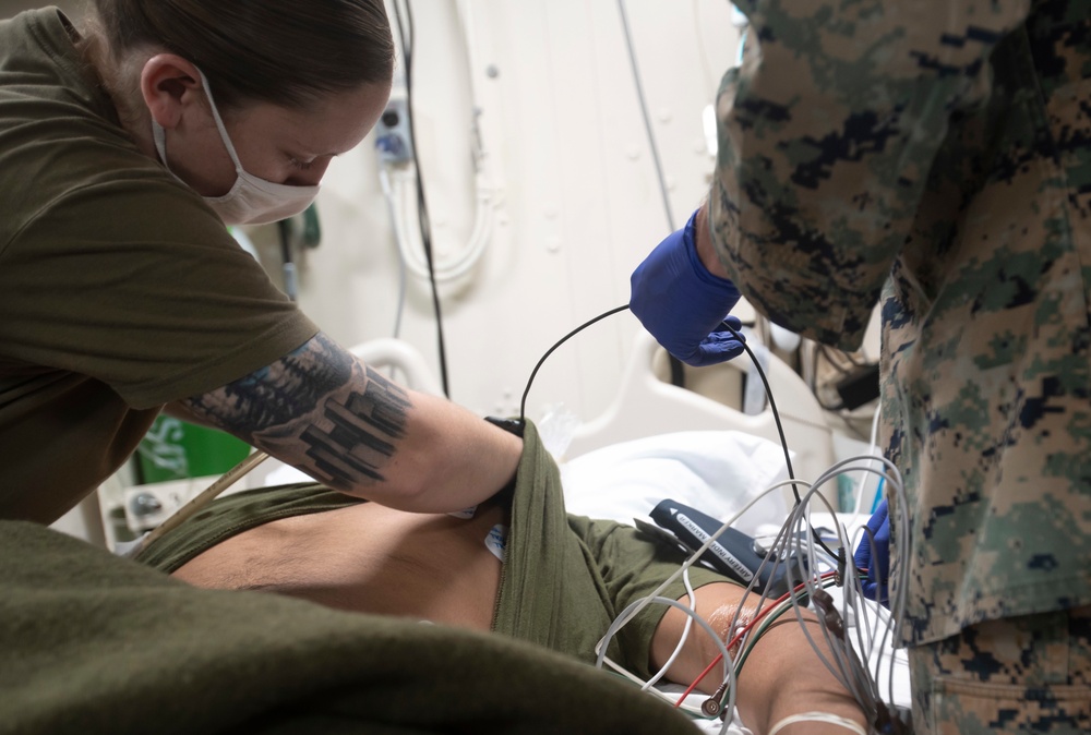 15th MEU Marines, Sailors rehearse mass casualty procedures aboard USS San Diego