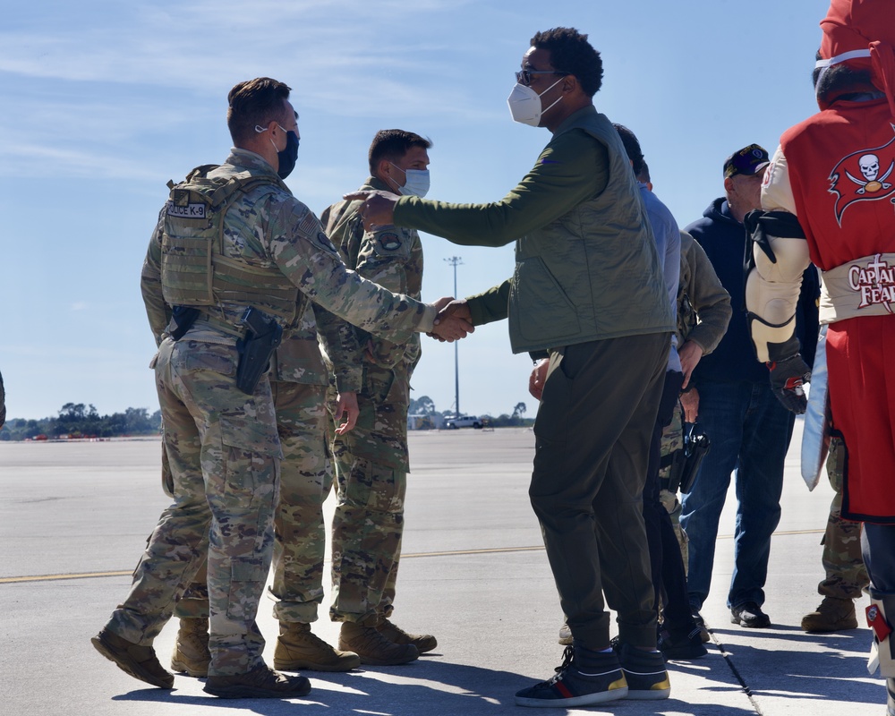 Visitors to the flightline