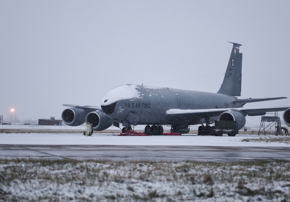 Snow-capped KC-135 Stratotanker