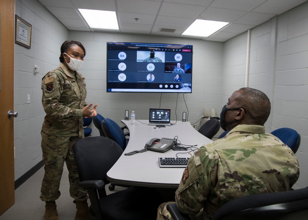 ANG Command Chief Williams visits 104th Fighter Wing