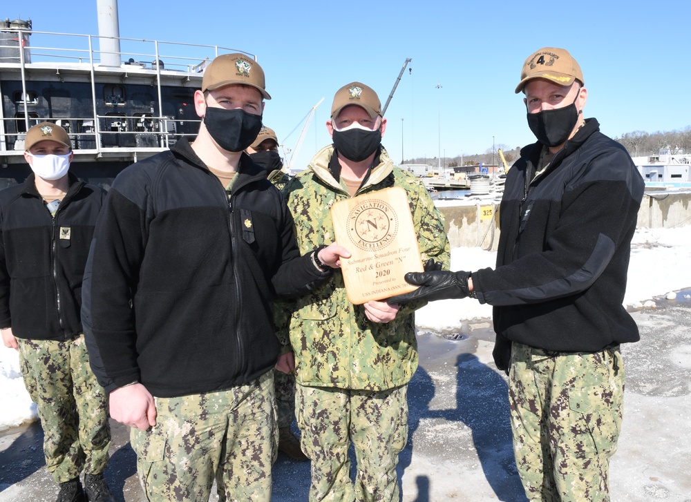USS Indiana awarded SUBRON 4 Navigation 'N'