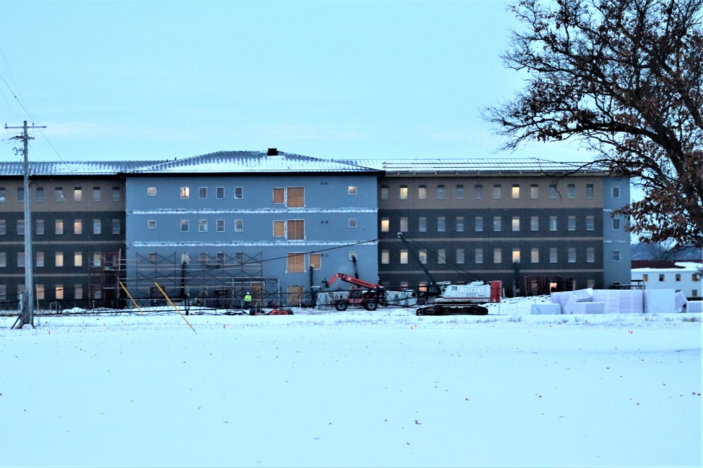 Construction of new transient training barracks at Fort McCoy passes 60 percent complete