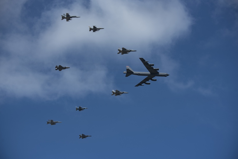 Combined forces conduct flyover for Cope North 2021