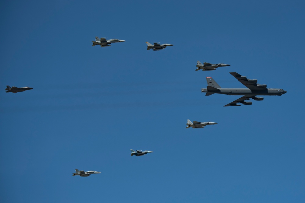 Combined forces conduct flyover for Cope North 2021