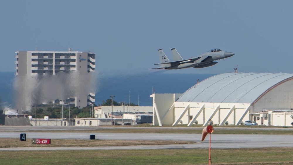 F-15C Eagles Taking Off