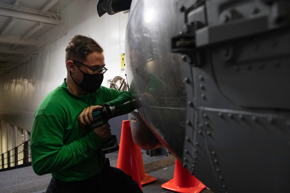 USS America (LHA) Conducts Training &amp; Maintenance