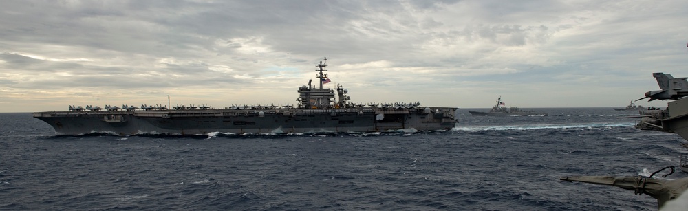 USS Nimitz and USS Theodore Roosevelt Conduct Dual Carrier Operations